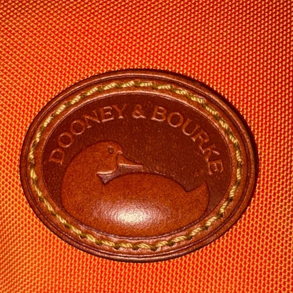 Dooney and Burke NWOT Orange Crossbody Shoulder Bag with Front Zip Pocket - Picture 9 of 9